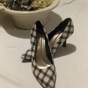 Gray and winter white shoes